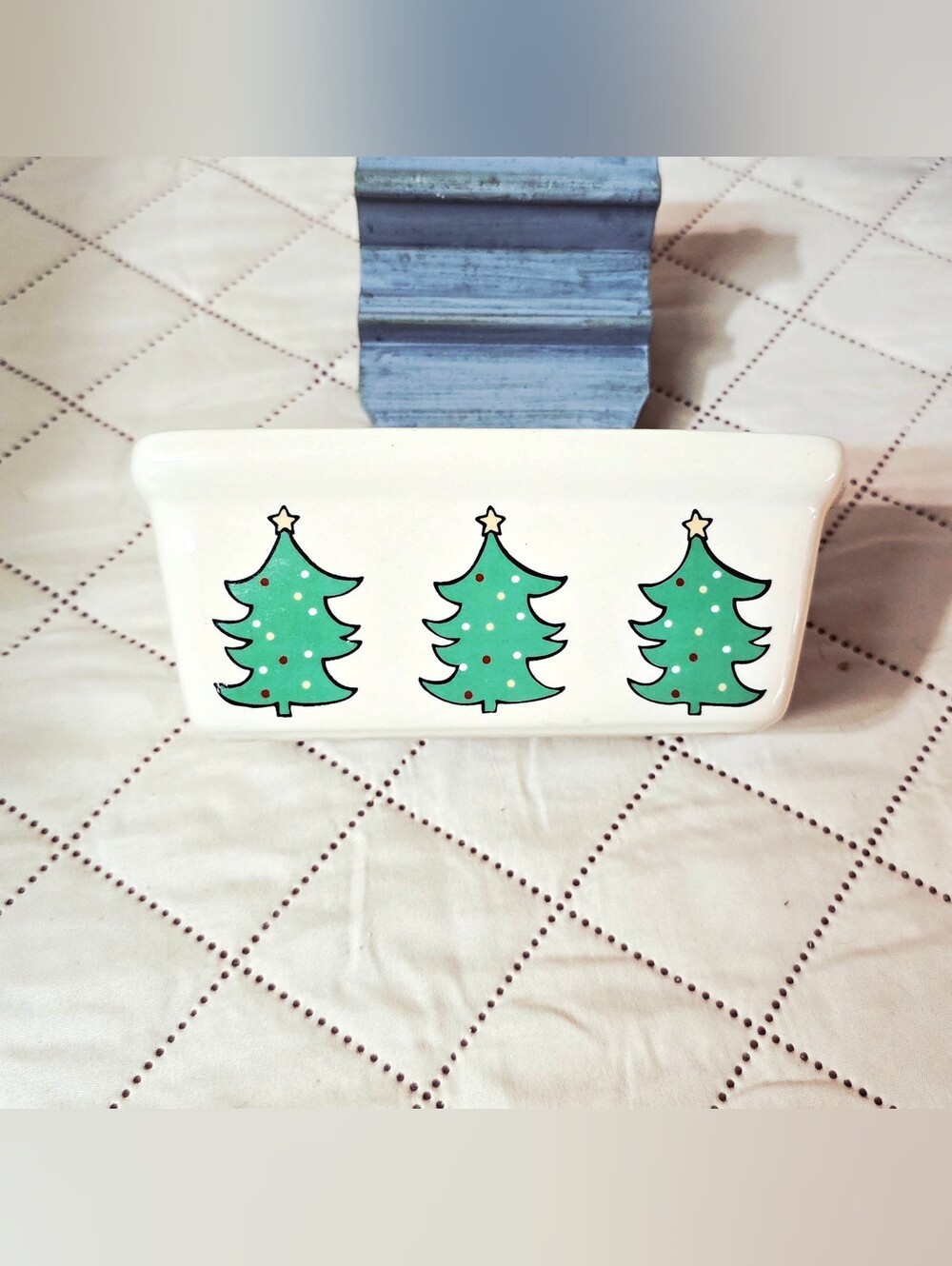 LTD Commodities Christmas Tree Ceramic Mini Loaf Pan Holiday Baker 6x3.5